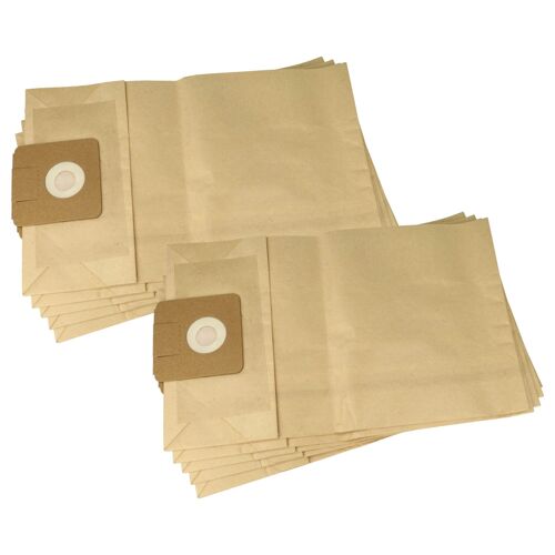 vhbw 10x Sacs compatible avec M - TEC DH 254, EUP100CS, Bugsy 1200, DH 253 aspirateur - papier filtre, TA 1, 40cm x 24cm marron