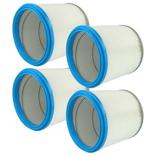 vhbw 4x filtre plissé compatible avec Hilti TDA-VC40U, TDA-VC 40, TDA-VC20UM, TDA-VC 20, TDA-VC 30 aspirateur - blanc / argenté / bleu
