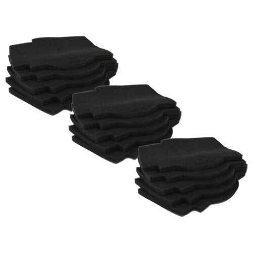 vhbw 15x Filtre à air compatible avec Lunos Silvento ventilateur, aération, ventilation - noir