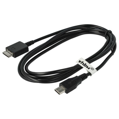vhbw Câble de données USB-C compatible avec Sony Walkman NW-S615F, NW-S616F, NW-S603, NW-S605, NW-S705F, NW-A919, NW-A829 lecteur MP3 - noir, 150 cm