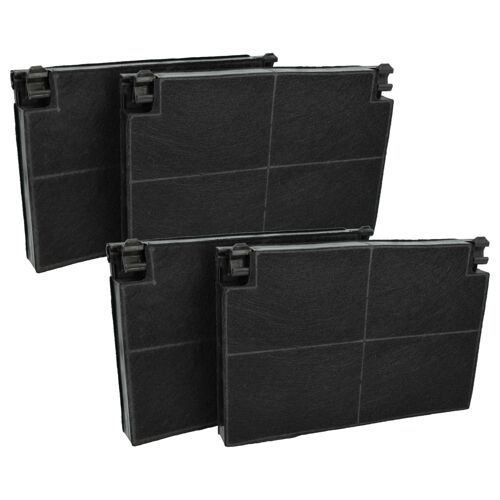 vhbw 4x Filtres à charbon actif compatible avec Electrolux EFP60271X, EFP60241X, EFP6529, EFP6519, EFP90541X, EFP90033X, EFP 90541 X hotte aspirante