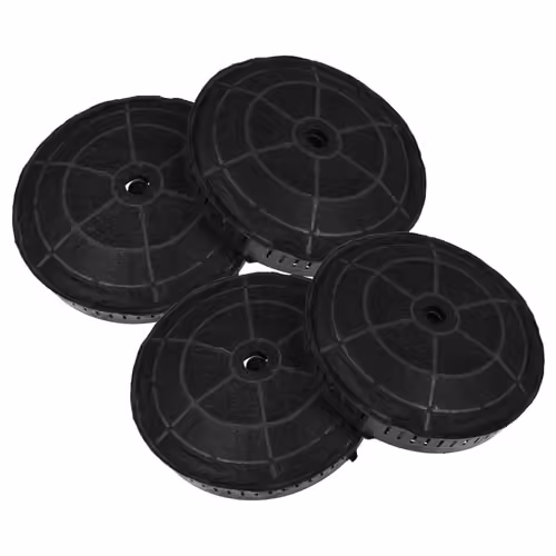 vhbw 4x Filtres à charbon actif compatible avec Bosch DEM63AC00B/01, DEM66AC00(00), DEM66AC00, DEM66AC00/01, DEM63AC00(00) hotte aspirante - 17,2 cm