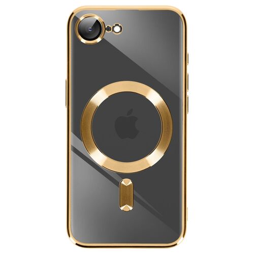 Coque pour iPhone 17e avec Contour Chromé Compatible MagSafe Dorée