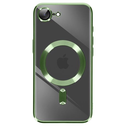 Coque pour iPhone 17e avec Contour Chromé Compatible MagSafe Vert