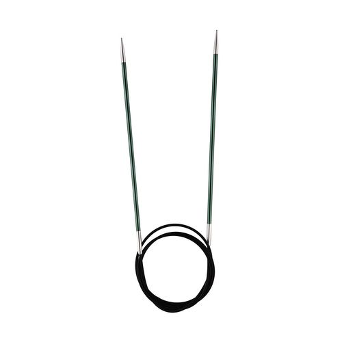 Knitpro Kp47125 Knit Pro 80 Cm X 3.00 Mm Goupilles De Tricotage Circulaires Fixées En Aluminium Zing, Vert, Bois, 38,5 X 0,7 X 5 Cm