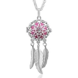 Collier Bola De Grossesse Fleur Attrape-Rêves Grelot Rose