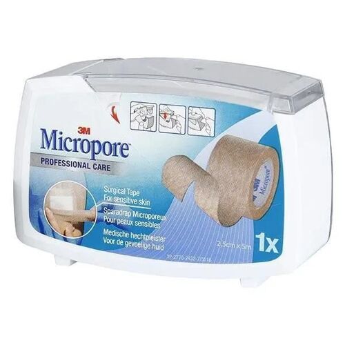3m Micropore Sparadrap Microporeux Chair 25mm X 5m 