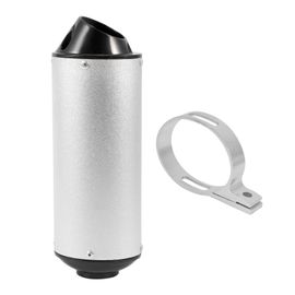 Kit De Pince De Silencieux Silencieux Universel Pour Moto D'échappement De Moto De 38mm Pour Pour 125cc 150cc Dirt Pit Bike Atv Pour (Blanc)