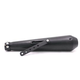 Kit De Tuyau D'échappement Silencieux Moto Universelle 35-43mm Tuyau D'échappement De Course Modifié Vintage Pour Cafe Chopper Noir