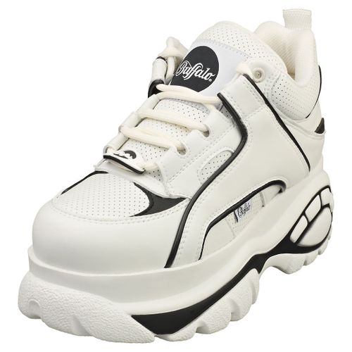 Buffalo 1339s14 Rev Bottes Platesforme Blanc Noir