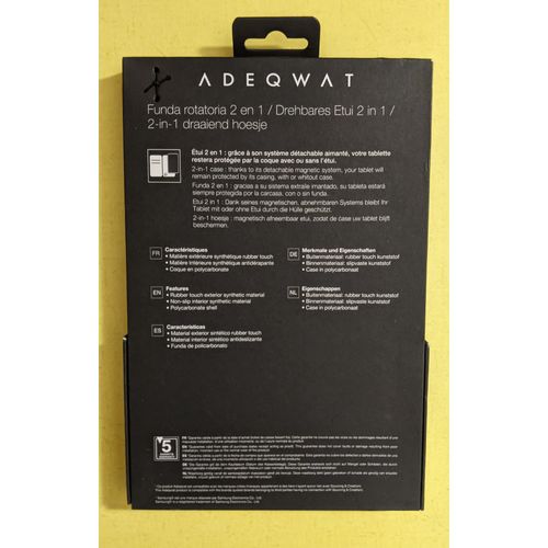 Étui Folio Rotatif Adeqwat Pour Samsung Galaxy Tab A 10,1" 2021