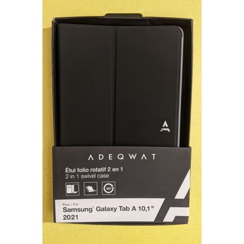 Étui Folio Rotatif Adeqwat Pour Samsung Galaxy Tab A 10,1" 2021.
