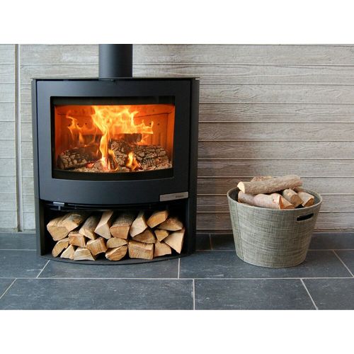 Poêle à bois en acier - Noir - 6,5kW