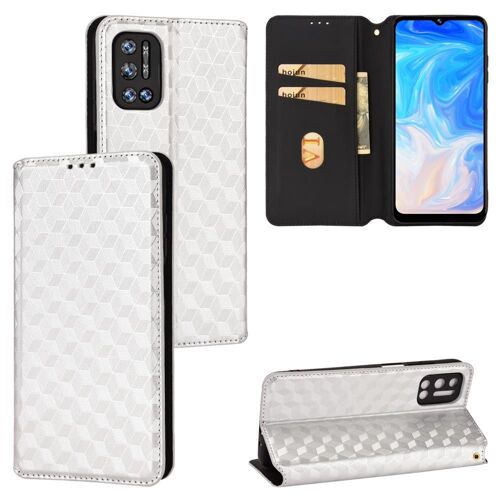 Étui Pour Doogee N40 Pro Fermeture Magnétique Portefeuille Motif 3d Cuir Pu Titulaire De Fentes Pour Cartes - Argent