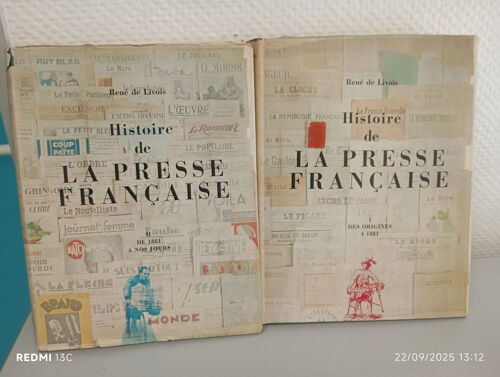 Histoire De La Presse Française René De Livois Tome 1 Et 2