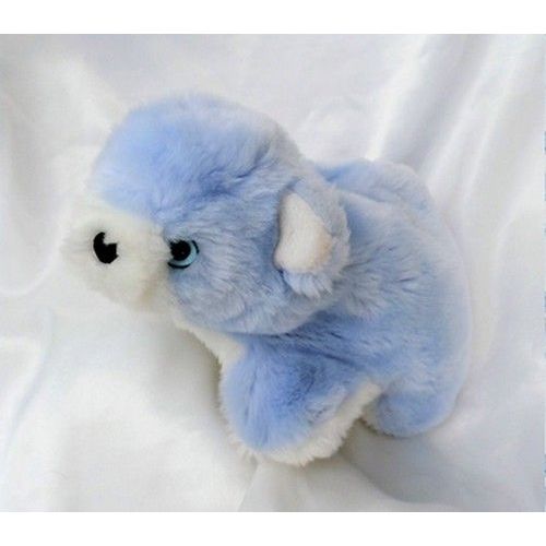 Doudou Peluche Loutre Bleu Et Blanc Marionnette Atelier France Peluches