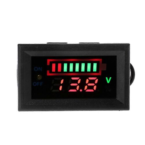 Voiture Camion Batterie Au plomb Tension Affichage Panneau Compteur 12V Double USB Voltmètre avec interrupteur Marche / Arrêt