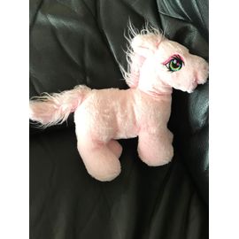Doudou Peluche Cheval Rose Oeils Bleu Étoile Rose 22cm Gifi
