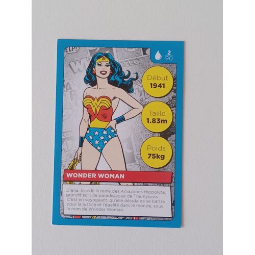 Carte Auchan Dc Comics Auchan 2022 N°2 Wonder Woman