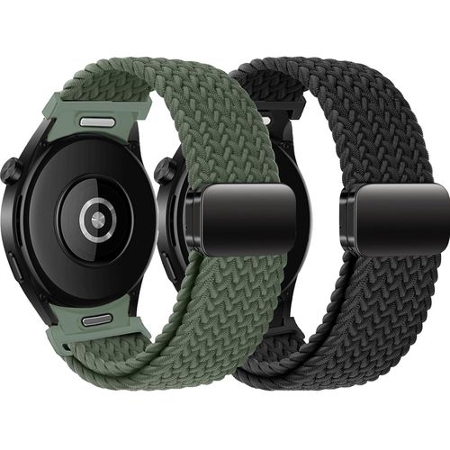 Bracelet Galaxy Watch 7/6/5/4/Fe 40mm 44mm/Galaxy Watch 6/4 Classic 47mm 43mm 46mm 42mm/Avec Samsung Watch 5 Pro 45mm,Bracelets Magnétique Nylon Tressés Élastique Sport Un Clic Hom[Bra575488]