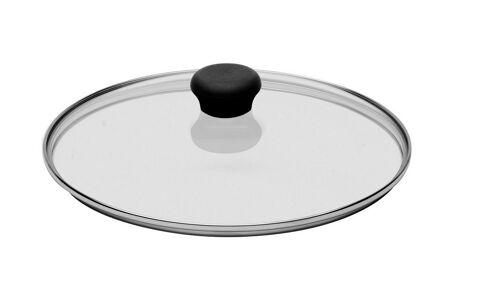 Couvercle 22 Cm Verre Trempé Pyrex Cercle Inox Bouton Backelite Poignée Sécurité  Special Trou Vapeur Dessus Faitout Casserole Marmite Cuisine Ustensile De Cocotte Sauteuse Cooking Diametre 22 Cm Rond