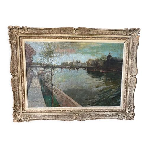 Paysage de Paris et la Seine multicolore