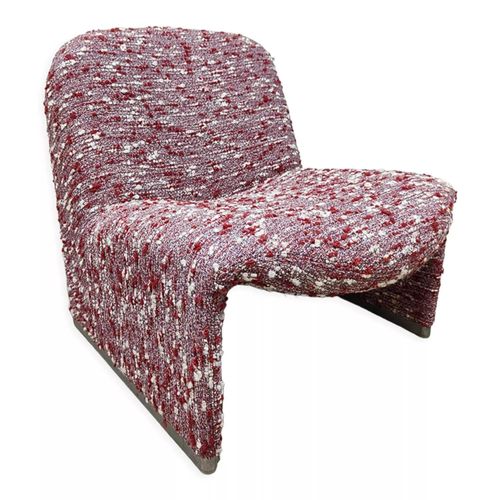 Fauteuil Lounge Midcentury Rouge