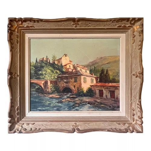 Huile sur toile de RU Rinaldi multicolore