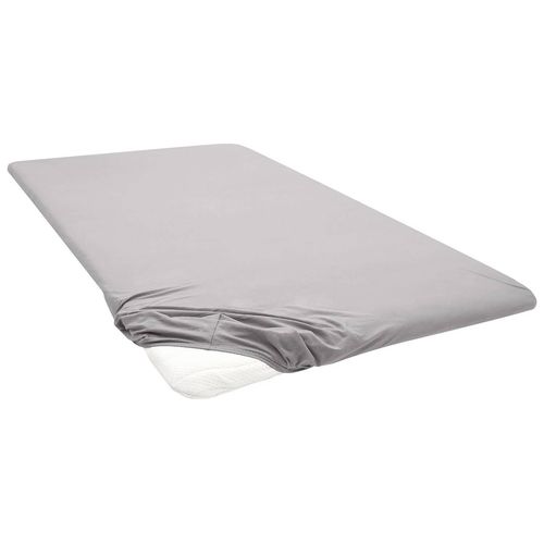 Biberna Drap-housse en jersey pour surmatelas (gris, 180-200 x 200 cm)