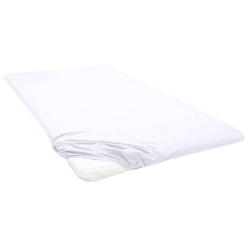Biberna Drap-housse en jersey pour surmatelas (blanc, 90-100 x 200 cm)