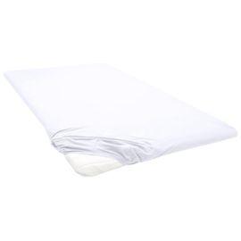 Biberna Drap-housse en jersey pour surmatelas (blanc, 180-200 x 200 cm)