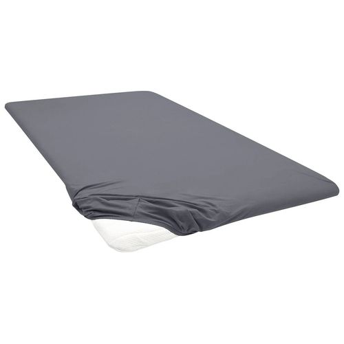 Biberna Drap-housse en jersey pour surmatelas (anthracite, 180-200 x 200 cm)