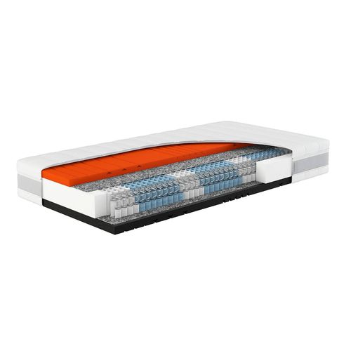 Hn8 Schlafsysteme Matelas à ressorts ensachés, 7 zones, H2/H3 ou H3/H4 (H2/H3, 120 X 200 CM)