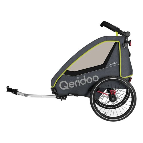 Qeridoo Remorque Vélo Qupa 1 (Vert Fluo)