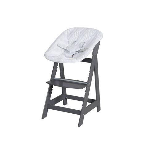 Roba Chaise Haute Évolutive Born Up Zick Zack 2 En 1 (Anthracite)