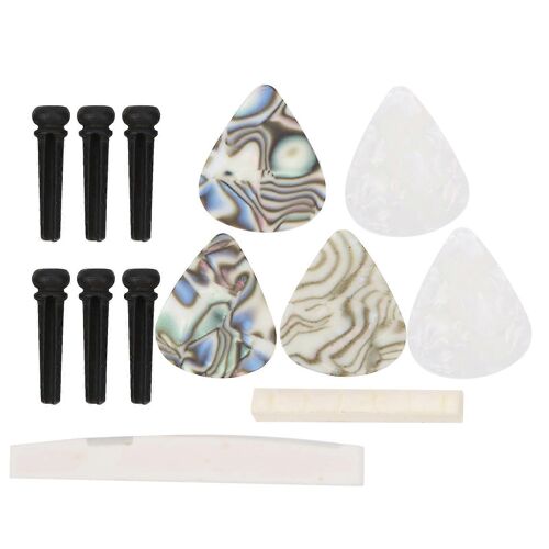 Guitare Sillet Et Selle Pick Bridge Pin Kit Cow Bone Accessoires D'instruments De Musique 13pcs
