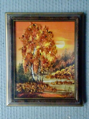 Petit Tableau Encadré, Neuf : Paysage D'automne