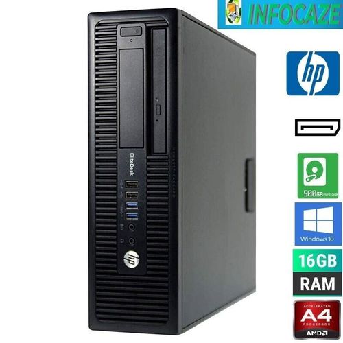 HP ELITEDESK 705 G1 SFF AMD A4 PRO-7300B - Ram 16 Go - DD 500 Go - USB 3.0 WINDOWS 10 PRO