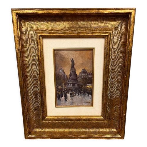 Tableau de la Place de la Rpublique Paris par Jozef Popczyk 18901971 multicolore