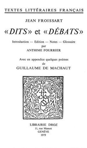 Dits" Et "Débats