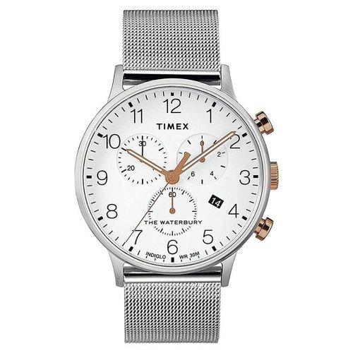 Timex Montre Argent Chronographe Hommes Waterbury Tw2t36700