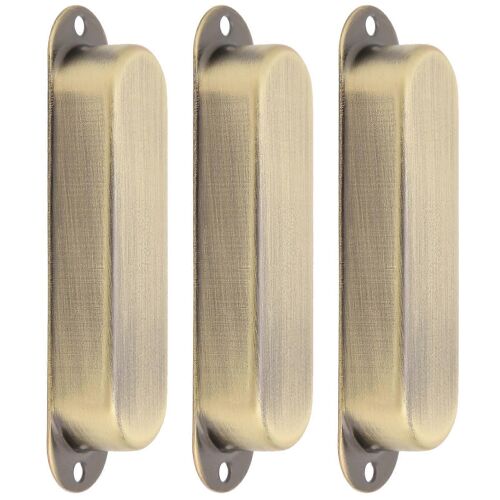 3 Pcs Fermé Pickup Cover Single No Hole Brass Instrument Guitar Musical Accessoriesbronze