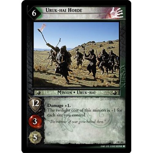 Lotr Tcg - Uruk-Hai Horde - 4r203