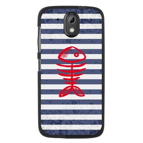 Coque Souple Pour Htc Desire 526 Avec Impression Motifs Squelette Poisson