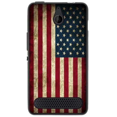 Coque Souple Pour Microsoft Lumia 550 Avec Impression Motifs Drapeau Usa Vintage