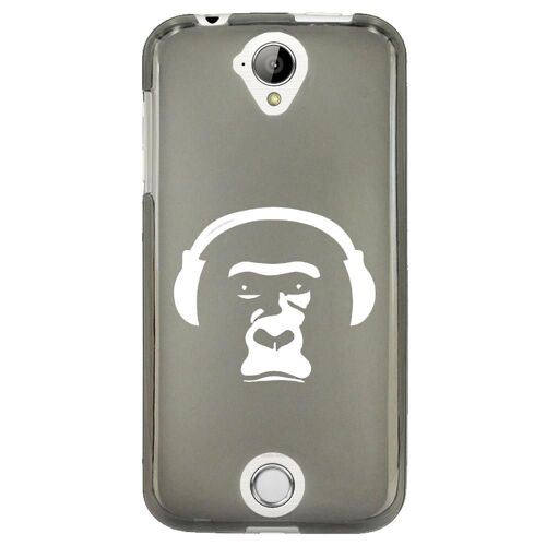 Coque Souple Pour Acer Liquid Z330 Avec Impression Motifs Singe Avec Son Casque