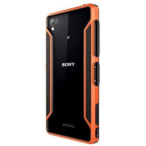 Protection Bumper Nillkin Semi-Rigide Noir Et Orange Xperia Z3
