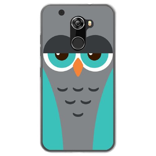 Coque Souple Pour Altice S70 Avec Impression Motifs Chouette Endormie Bleue Et G
