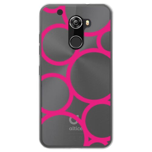 Coque souple pour Altice S70 avec impression Motifs ronds fushias