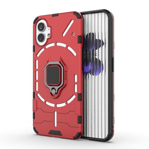 Étui Pour Rien De Téléphone 1 Anneau Rotatif À 360 ° Protection Militaire Contre Les Chutes Bicelle Couverture Antichoc - Rouge